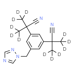 ChemSpider 2D Image | anastrozole-d12 | C17H7D12N5