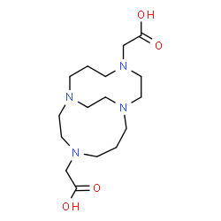 ChemSpider 2D Image | 2,2'-(1,4,8,11-Tetraazabicyclo[6.6.2]hexadecane-4,11-diyl)diacetic acid | C16H30N4O4