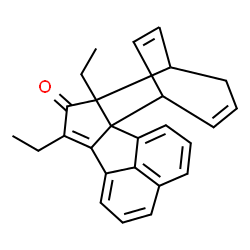 ChemSpider 2D Image | 13,15-Diethylhexacyclo[14.3.2.1~3,7~.0~2,12~.0~2,15~.0~11,22~]docosa-3,5,7(22),8,10,12,18,20-octaen-14-one | C26H24O