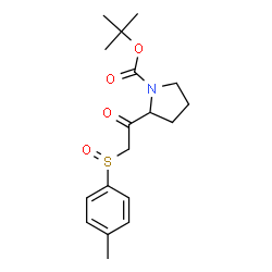 ChemSpider 2D Image | 2-Methyl-2-propanyl 2-{[(4-methylphenyl)sulfinyl]acetyl}-1-pyrrolidinecarboxylate | C18H25NO4S