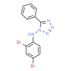 ChemSpider 2D Image | N-(2,4-Dibromophenyl)-5-phenyl-1H-tetrazol-1-amine | C13H9Br2N5