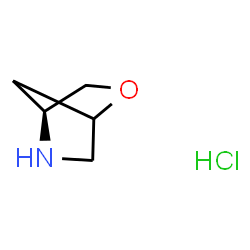 ChemSpider 2D Image | (4S)-2-Oxa-5-azabicyclo[2.2.1]heptane hydrochloride (1:1) | C5H10ClNO