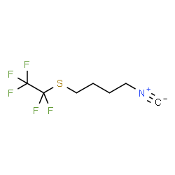 ChemSpider 2D Image | 1-Isocyano-4-[(pentafluoroethyl)sulfanyl]butane | C7H8F5NS