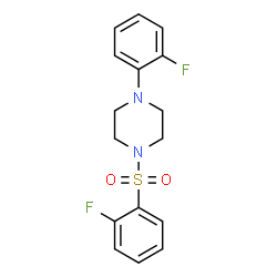 ChemSpider 2D Image | 1-(2-Fluorophenyl)-4-[(2-fluorophenyl)sulfonyl]piperazine | C16H16F2N2O2S