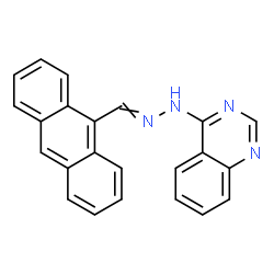 ChemSpider 2D Image | 4-[2-(9-Anthrylmethylene)hydrazino]quinazoline | C23H16N4