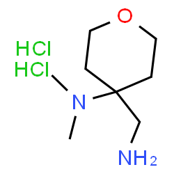 ChemSpider 2D Image | 4-(Aminomethyl)-N,N-dimethyltetrahydro-2H-pyran-4-amine dihydrochloride | C8H20Cl2N2O