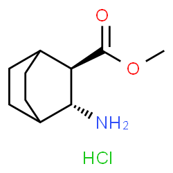 ChemSpider 2D Image | Methyl (2R,3R)-3-aminobicyclo[2.2.2]octane-2-carboxylate hydrochloride (1:1) | C10H18ClNO2