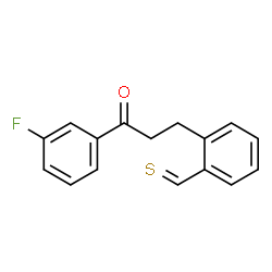 ChemSpider 2D Image | 2-[3-(3-Fluorophenyl)-3-oxopropyl]benzenecarbothialdehyde | C16H13FOS