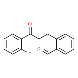 ChemSpider 2D Image | 2-[3-(2-Fluorophenyl)-3-oxopropyl]benzenecarbothialdehyde | C16H13FOS
