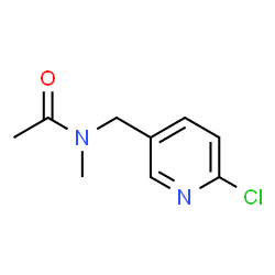 ChemSpider 2D Image | N-[(6-Chloropyridin-3-yl)methyl]-N-methylacetamide | C9H11ClN2O