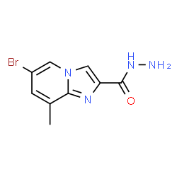 ChemSpider 2D Image | 6-Bromo-8-methylimidazo[1,2-a]pyridine-2-carbohydrazide | C9H9BrN4O