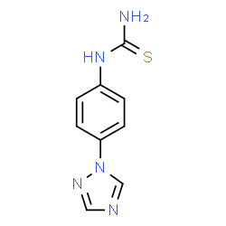 ChemSpider 2D Image | [4-(1H-1,2,4-triazol-1-yl)phenyl]thiourea | C9H9N5S