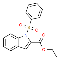 ChemSpider 2D Image | ethyl 1-(phenylsulfonyl)-1H-indole-2-carboxylate | C17H15NO4S