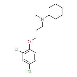 ChemSpider 2D Image | N-[3-(2,4-Dichlorophenoxy)propyl]-N-methylcyclohexanamine | C16H23Cl2NO
