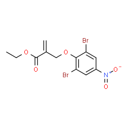 ChemSpider 2D Image | Ethyl 2-[(2,6-dibromo-4-nitrophenoxy)methyl]acrylate | C12H11Br2NO5