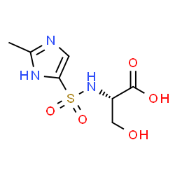 ChemSpider 2D Image | N-[(2-Methyl-1H-imidazol-5-yl)sulfonyl]-L-serine | C7H11N3O5S