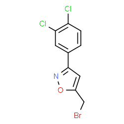 ChemSpider 2D Image | 5-(Bromomethyl)-3-(3,4-dichlorophenyl)-1,2-oxazole | C10H6BrCl2NO