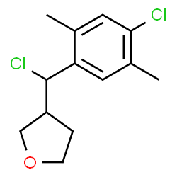 ChemSpider 2D Image | 3-[Chloro(4-chloro-2,5-dimethylphenyl)methyl]tetrahydrofuran | C13H16Cl2O
