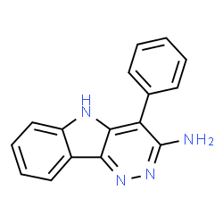 ChemSpider 2D Image | 4-Phenyl-5H-pyridazino[4,3-b]indol-3-amine | C16H12N4