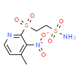 ChemSpider 2D Image | 2-[(4-Methyl-3-nitro-2-pyridinyl)sulfonyl]ethanesulfonamide | C8H11N3O6S2