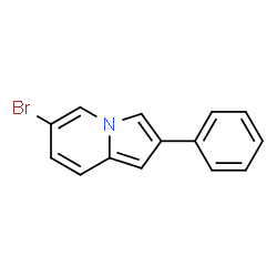ChemSpider 2D Image | 6-Bromo-2-phenylindolizine | C14H10BrN