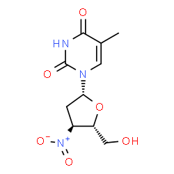 ChemSpider 2D Image | 3'-Deoxy-3'-nitrothymidine | C10H13N3O6