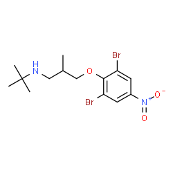 ChemSpider 2D Image | 3-(2,6-Dibromo-4-nitrophenoxy)-2-methyl-N-(2-methyl-2-propanyl)-1-propanamine | C14H20Br2N2O3