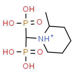 ChemSpider 2D Image | 1-(Diphosphonomethyl)-2-methylpiperidinium | C7H18NO6P2