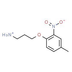 ChemSpider 2D Image | 3-(4-Methyl-2-nitrophenoxy)-1-propanaminium | C10H15N2O3