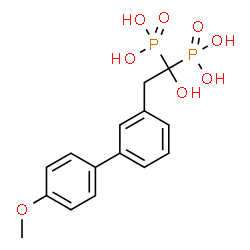 ChemSpider 2D Image | [1-Hydroxy-2-(4'-methoxy-3-biphenylyl)-1,1-ethanediyl]bis(phosphonic acid) | C15H18O8P2