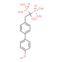ChemSpider 2D Image | [1-Hydroxy-2-(4'-methoxy-4-biphenylyl)-1,1-ethanediyl]bis(phosphonic acid) | C15H18O8P2