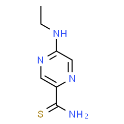 ChemSpider 2D Image | 5-(Ethylamino)-2-pyrazinecarbothioamide | C7H10N4S