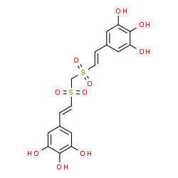 ChemSpider 2D Image | 5,5'-{Methylenebis[sulfonyl(E)-2,1-ethenediyl]}di(1,2,3-benzenetriol) | C17H16O10S2