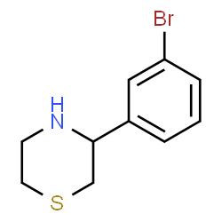 ChemSpider 2D Image | 3-(3-Bromophenyl)thiomorpholine | C10H12BrNS