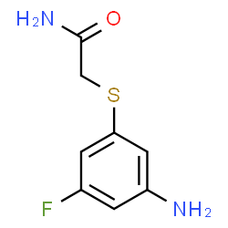 ChemSpider 2D Image | 2-[(3-Amino-5-fluorophenyl)sulfanyl]acetamide | C8H9FN2OS