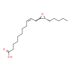 ChemSpider 2D Image | (9Z)-11-[(3R)-3-Pentyl-2-oxiranylidene]-9-undecenoic acid | C18H30O3