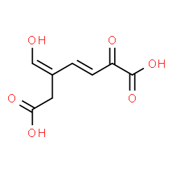 ChemSpider 2D Image | (3E,5Z)-5-(Hydroxymethylene)-2-oxo-3-heptenedioic acid | C8H8O6