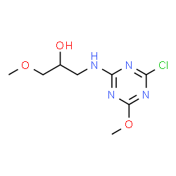 ChemSpider 2D Image | 1-[(4-Chloro-6-methoxy-1,3,5-triazin-2-yl)amino]-3-methoxy-2-propanol | C8H13ClN4O3