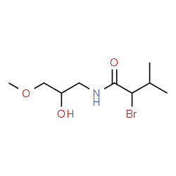 ChemSpider 2D Image | 2-Bromo-N-(2-hydroxy-3-methoxypropyl)-3-methylbutanamide | C9H18BrNO3