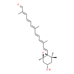 ChemSpider 2D Image | (3S,5R,6S)-5,6-epoxy-3-hydroxy-5,6-dihydro-12'-apo-beta-caroten-12'-al | C25H34O3