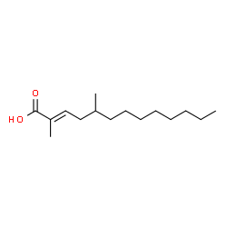 ChemSpider 2D Image | (2E)-2,5-Dimethyl-2-tridecenoic acid | C15H28O2