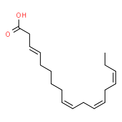 ChemSpider 2D Image | (3E,9Z,12Z,15Z)-3,9,12,15-Octadecatetraenoic acid | C18H28O2