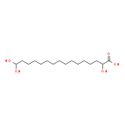 ChemSpider 2D Image | 2,16,16-Trihydroxyhexadecanoic acid | C16H32O5
