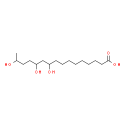 ChemSpider 2D Image | 10,12,15-Trihydroxyhexadecanoic acid | C16H32O5
