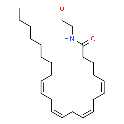 ChemSpider 2D Image | (5Z,8Z,11Z,14Z)-N-(2-Hydroxyethyl)-5,8,11,14-tricosatetraenamide | C25H43NO2