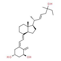ChemSpider 2D Image | 27-Nor-9,10-secocholesta-5,7,10(19),22-tetraene-1,3,25-triol, 25-ethyl-, (1alpha,3beta,5Z,7E,22E)- | C28H44O3
