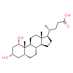 ChemSpider 2D Image | (1alpha,3alpha,5beta)-1,3-Dihydroxycholan-24-oic acid | C24H40O4