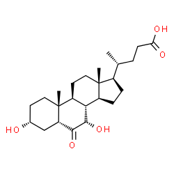 ChemSpider 2D Image | (3alpha,5beta,7alpha)-3,7-Dihydroxy-6-oxocholan-24-oic acid | C24H38O5