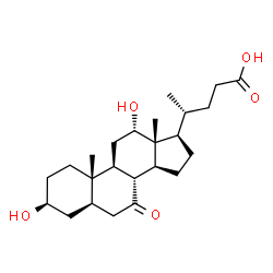 ChemSpider 2D Image | (3beta,5alpha,12alpha)-3,12-Dihydroxy-7-oxocholan-24-oic acid | C24H38O5
