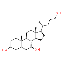 ChemSpider 2D Image | 5beta-cholane-3alpha,7beta,24-triol | C24H42O3